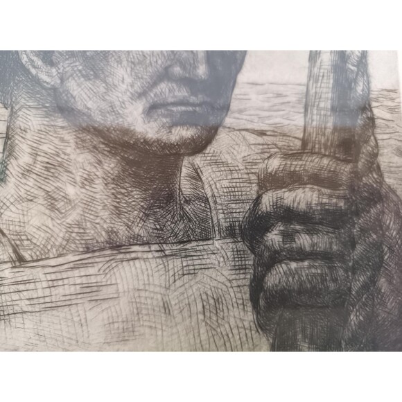 Print Of Peter J Terpatsi - Harpooner 1971 Sketch Signed And Numbered 206 of 260 - Picture 4 of 10